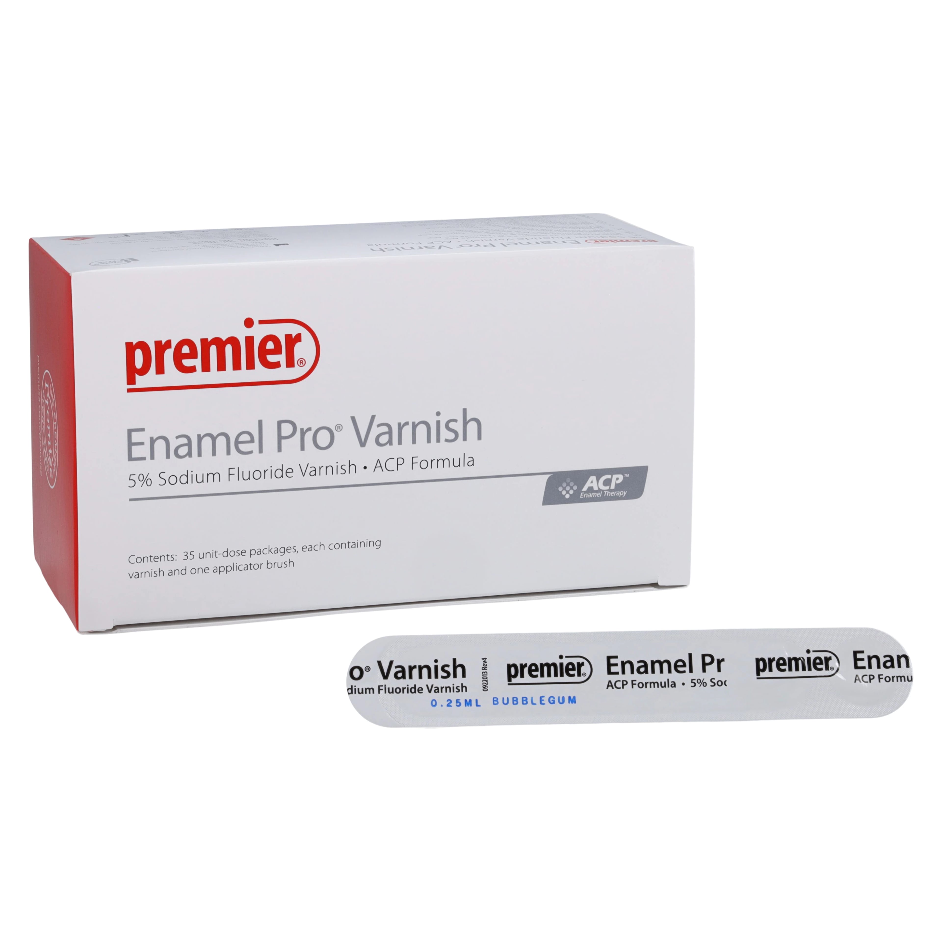 Enamel Pro Varnish, 5% Sodium Fluoride with ACP, Clear, Bubblegum, 0.25 ml Unit Dose, 35/Pk, 9007542