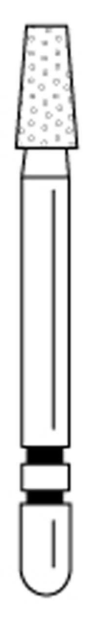 Two Striper® Diamond Bur #708.4F KR, Fine Grit, Taper Flat End, Friction Grip (FG), 5/Pkg, 2015949