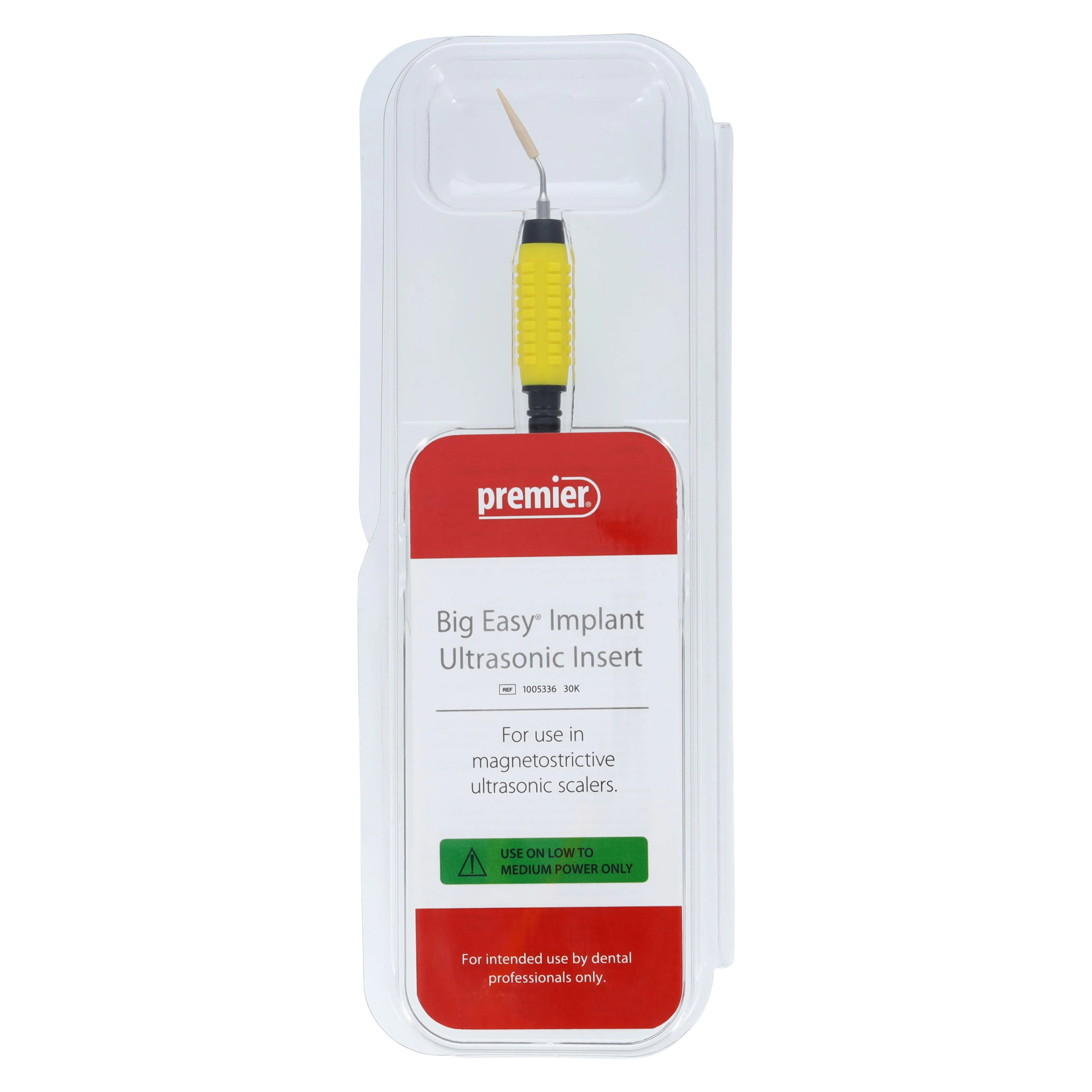 Big Easy Implant Ultrasonic Insert, 30K, Yellow, 7/16" Cushion-Grip Handle, PEEK Tip, 1/Pk, 1005336