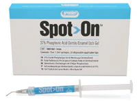 Spot-On Etch 37% Phosphoric Acid Etching Gel, High Viscosity, Intro Kit, 5 x 1.2 ml Syringes + 20 Applicator Tips, 3001461