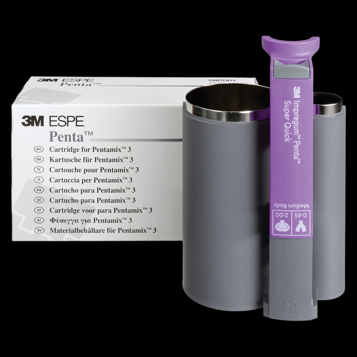 3M Impregum Penta Super Quick Polyether Impression Material, Medium Body, 50 ml Cartridge, 69387