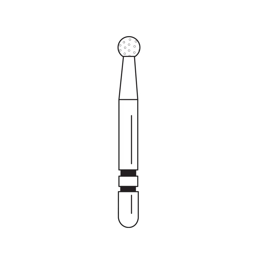 Two Striper TSZtech Diamond Bur Friction Grip 125ZX Round, 3/Pk, 2013681
