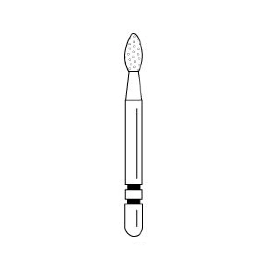 Two Striper Diamond Bur, FG, Football, #292.3F, Fine, Red, 1.6 mm Major Diameter, 5/Pk, 2015175