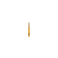 Two Striper TS2000 Gold-Plated Curettage Diamond Bur, FG, Coarse, Cone Bevel End, 2006.7GC, 1.4 mm Major/0.9 mm Minor Diameter, 7.0 mm Length, 5/Pk, 2000067