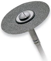 Two Striper Thin-Flex Diamond Disc, Single-Sided, 928-7, 0.24mm Thick, 60 Micron Fine, 22.2mm (7/8"), Red Ring, 1/Pkg, 2012637