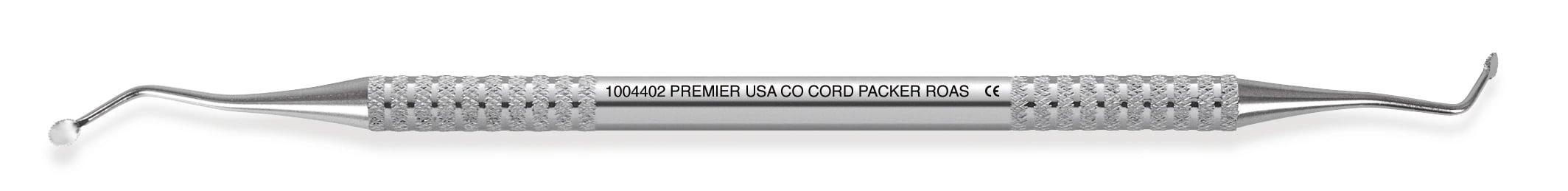 Premier Round Angled Serrated Cord Packer, Double-Ended, Tactile Balanced (TB) 1/4" Round Handle, 1004402, 1/Pk