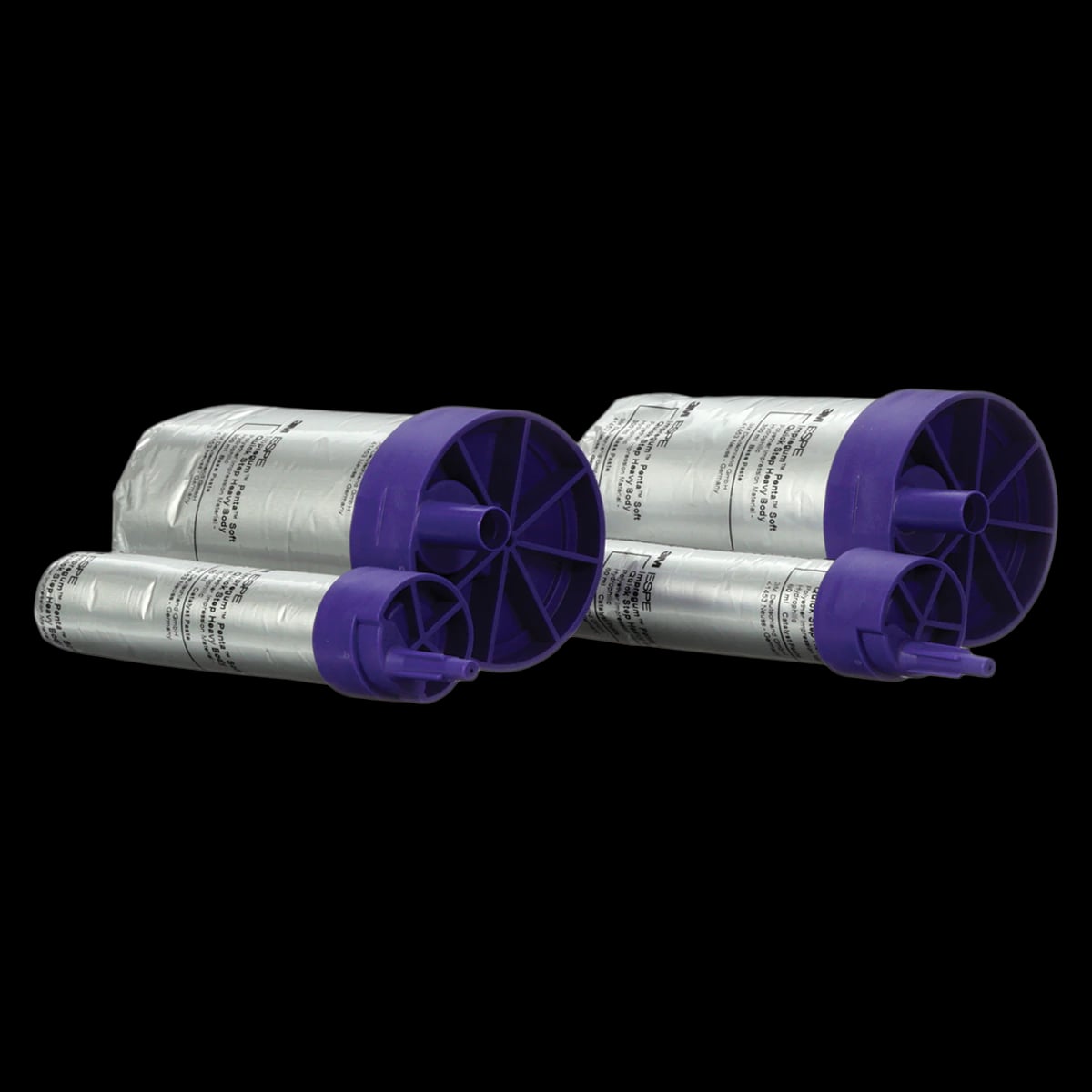 3M Impregum Penta Soft Quick Step Heavy Body Polyether Impression Material Refill, Dark Purple, Mint, 2 x 300 mL Base + 2 x 60 mL Catalyst, 31769