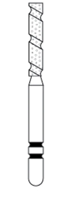 Two Striper TS2000 Diamond Bur, FG, KR Cylinder, Coarse, Green, #2013.8KR, 1.6 mm Diameter, 8.0 mm Length, 5/Pk, 2000139