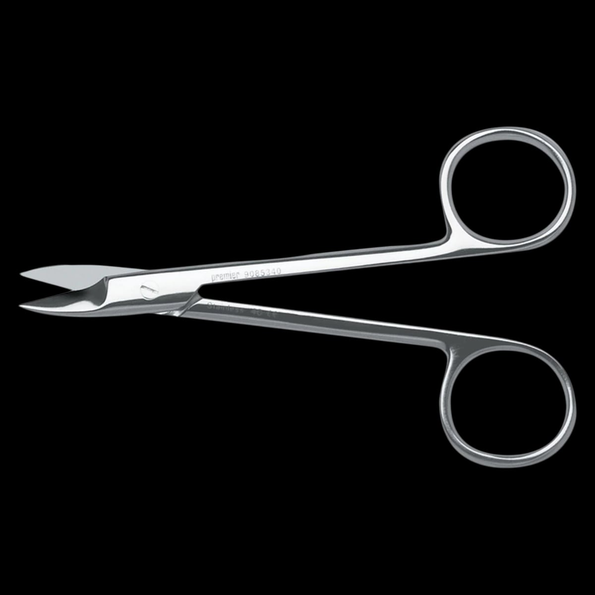 Premier Dental Crown and Collar Scissors, Straight/Sharp, 4" (10.2 cm), Stainless Steel, 1 Each