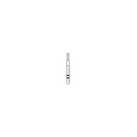 Two Striper® Diamond Bur, FG, Fine, Red, Cylinder Flat End, #514.4, 1.1 mm Diameter, 4.0 mm Length, 5/Pkg, 2015294