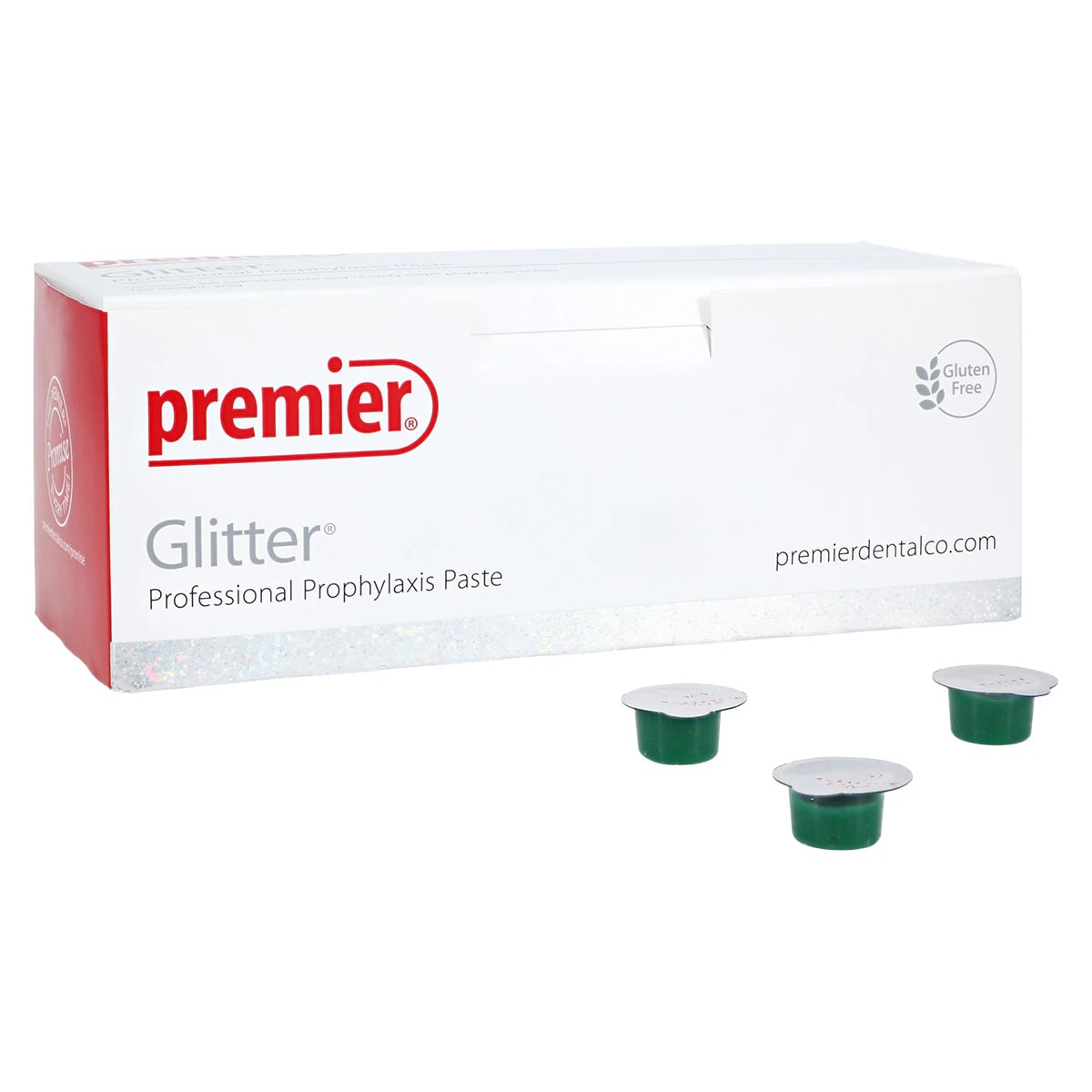 Glitter Prophy Paste, Fine Grit, Mint, With Fluoride, Unit Dose Cups, 200/Box, 9007400