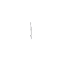 Two Striper® Diamond Bur, FG Long, Flame, Fine, Red, #L260.8F, 1.4 mm Major/0.4 mm Minor Diameter, 8.0 mm Length, 5/Pkg