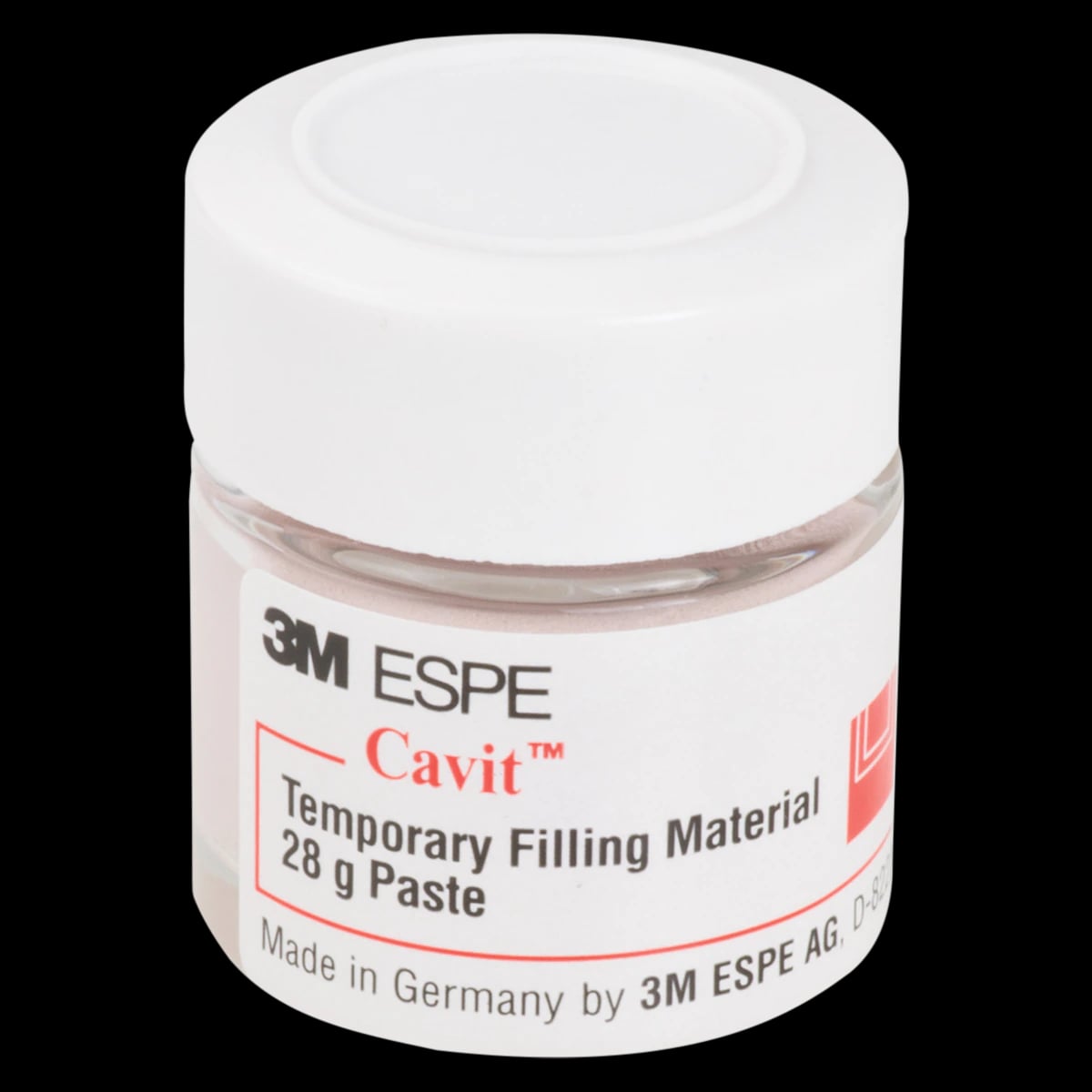 3M Cavit Original Temporary Filling Material, Hard Set, Pink, 28 g Jar, 1/Pk, 44030
