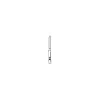 Two Striper Diamond Bur, FG, Bevel-End Cylinder, #250.9C, Coarse, Green, 1.2 mm Major Diameter, 5/Pk, 2015066