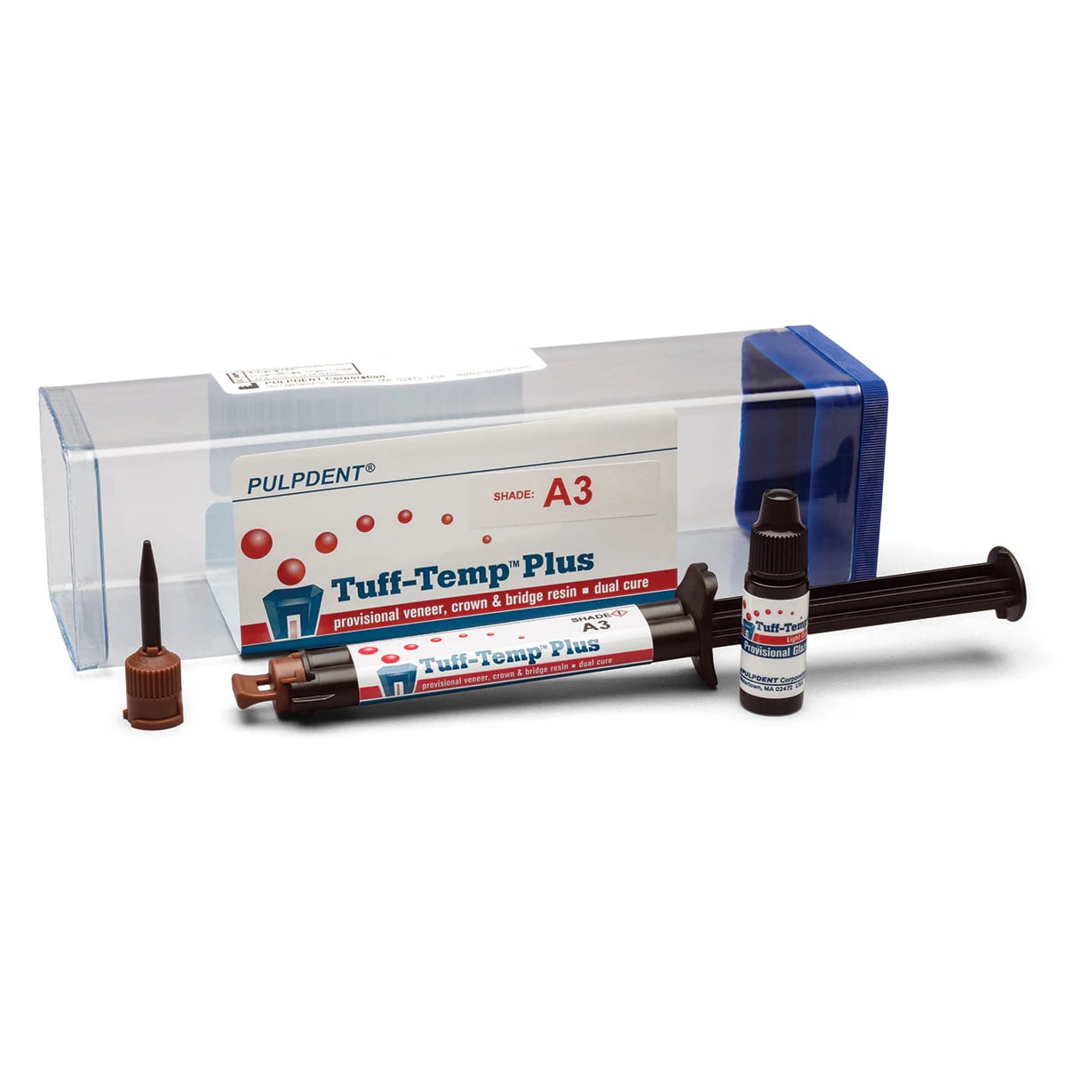 Tuff-Temp Plus Provisional Veneer, Crown & Bridge Resin, A3, 5 mL Automix Syringe Kit, TTP5A3