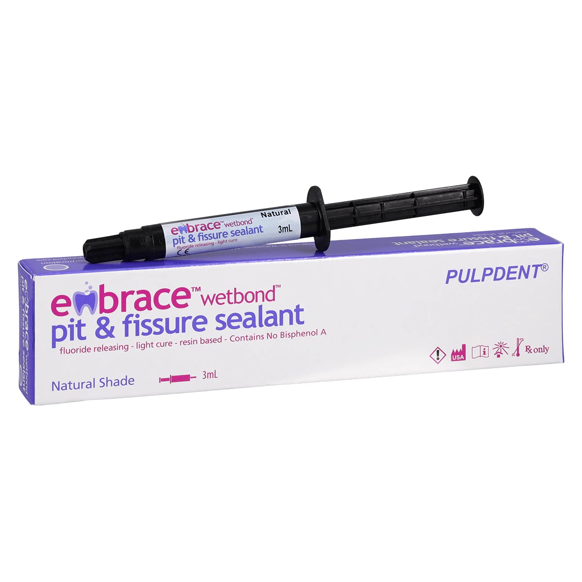 Embrace WetBond Pit & Fissure Sealant, Natural Shade, 3 ml Syringe Refill, 1/Pk, EMS3
