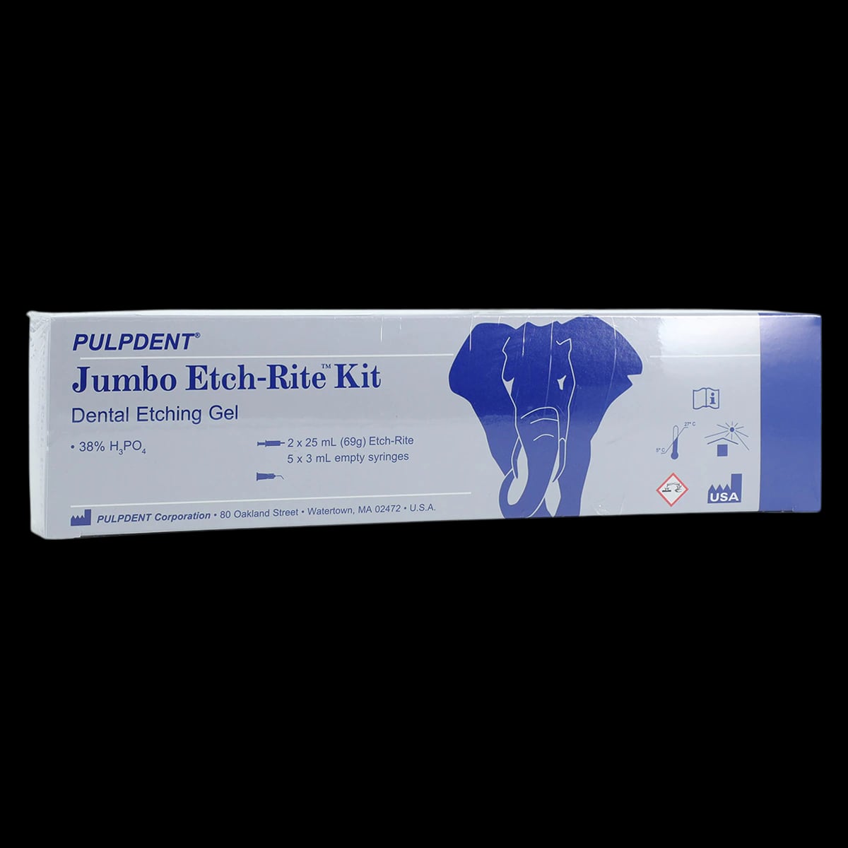 Etch-Rite 38% Phosphoric Acid Etching Gel, Jumbo Syringe Kit, Blue, 2 x 25 mL Syringes with 5 x 3 mL Empty Syringes and 50 Tips, ET-50