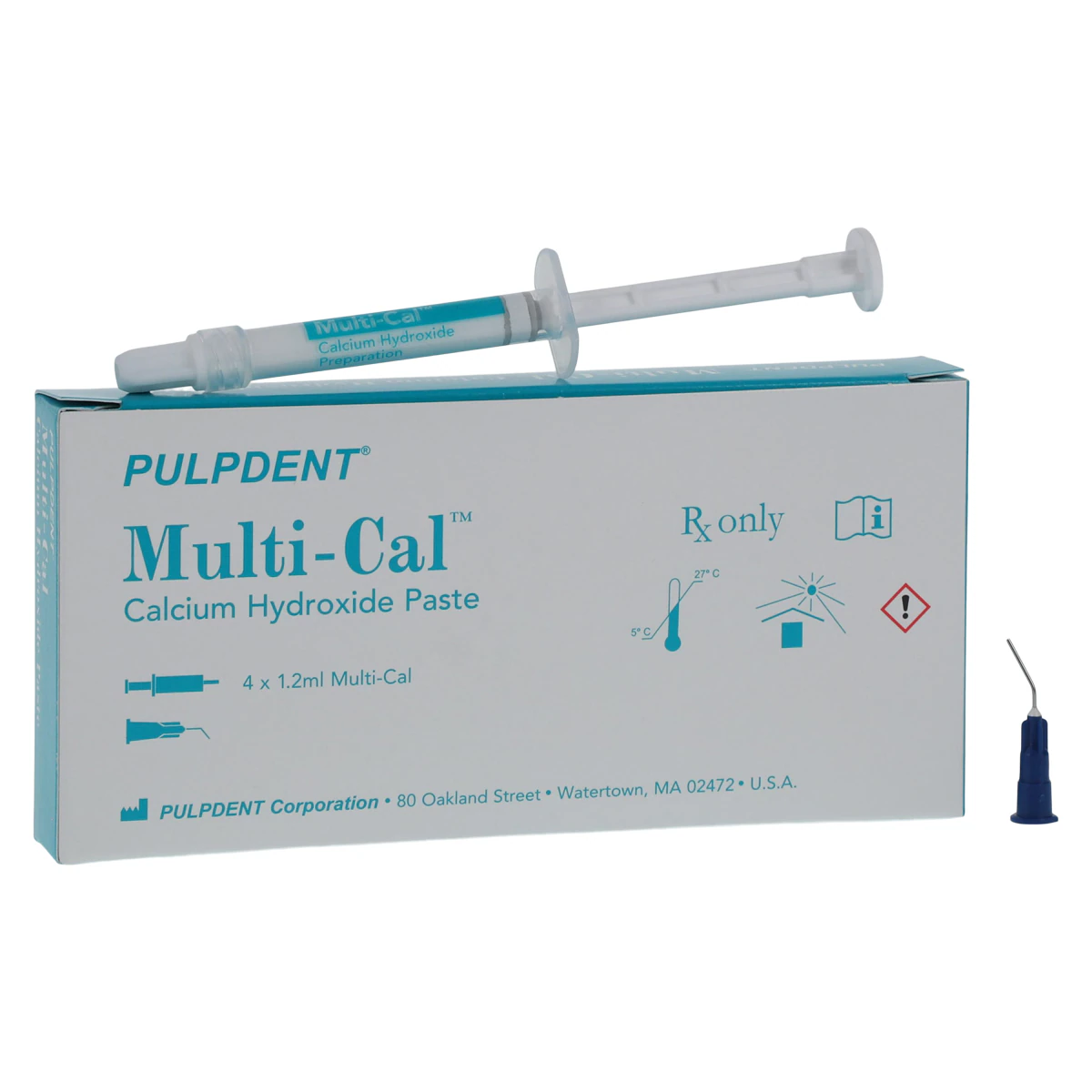 Pulpdent Multi-Cal Calcium Hydroxide Paste Kit, 1.2 mL Syringes, 4/Pk, with 8 Applicator Tips, MULTI