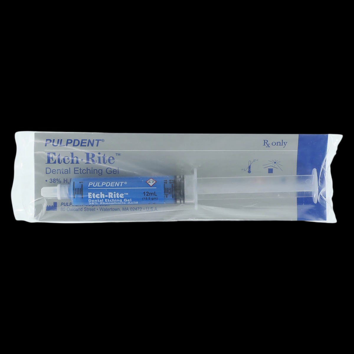 Etch-Rite™ Etching Gel, 38% Phosphoric Acid, 12 mL Syringe Refill, Blue, ET-12