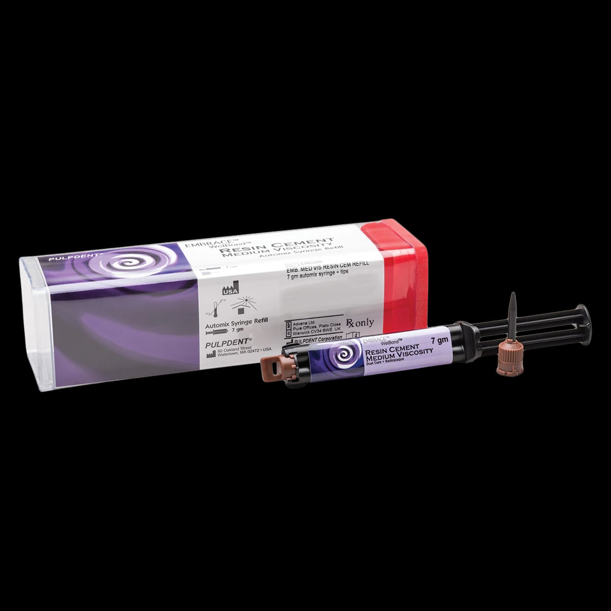 Embrace WetBond Resin Cement, Low Viscosity, Automix Syringe Refill, 3.5 g Cement, 10 Automix Tips, EMCAR2