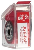 Bausch Arti-Fol Articulating Film, Ultra Thin 8 Micron, One-Sided Red, 22 mm x 20 m Roll in Dispenser, BK-21
