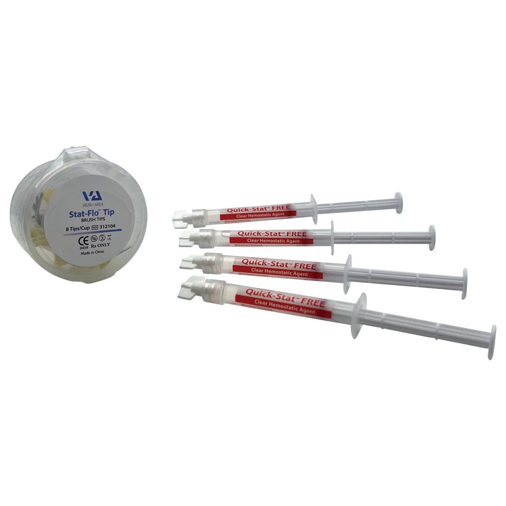 Quick-Stat FREE Clear Hemostatic Gel, 25% Aluminum Chloride, Standard Syringe Kit, 1.2 mL, 4/Pk, 504600