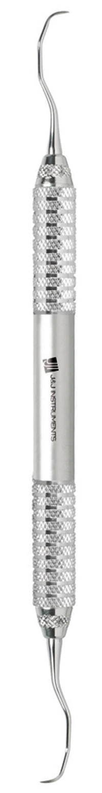 J&J Instruments Silk Sickle Scaler 204SD, Double End, 9.5mm Handle, Stainless Steel