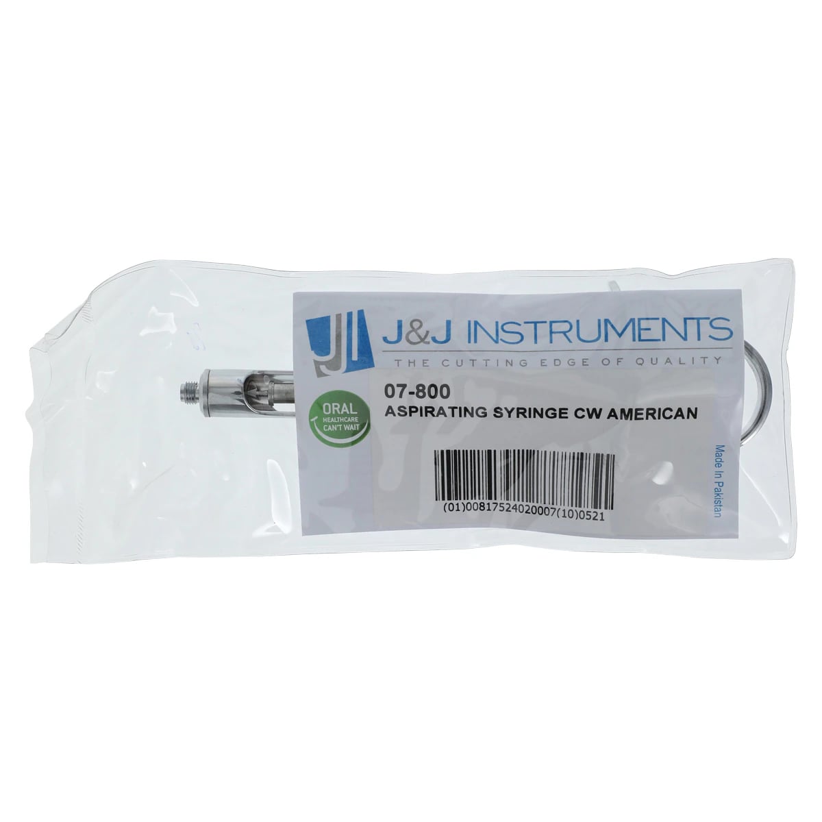 J&J Aspirating Syringe, Cook-Waite (CW) Type, 1.8 cc, 07-800
