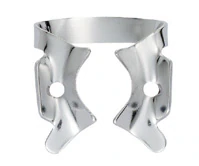 Hygenic HySolate Rubber Dam Clamp, #14A, Winged, Gloss Finish, Downward Sloped Jaws for Large Partially Erupted Molars, H02757, 1/Pk