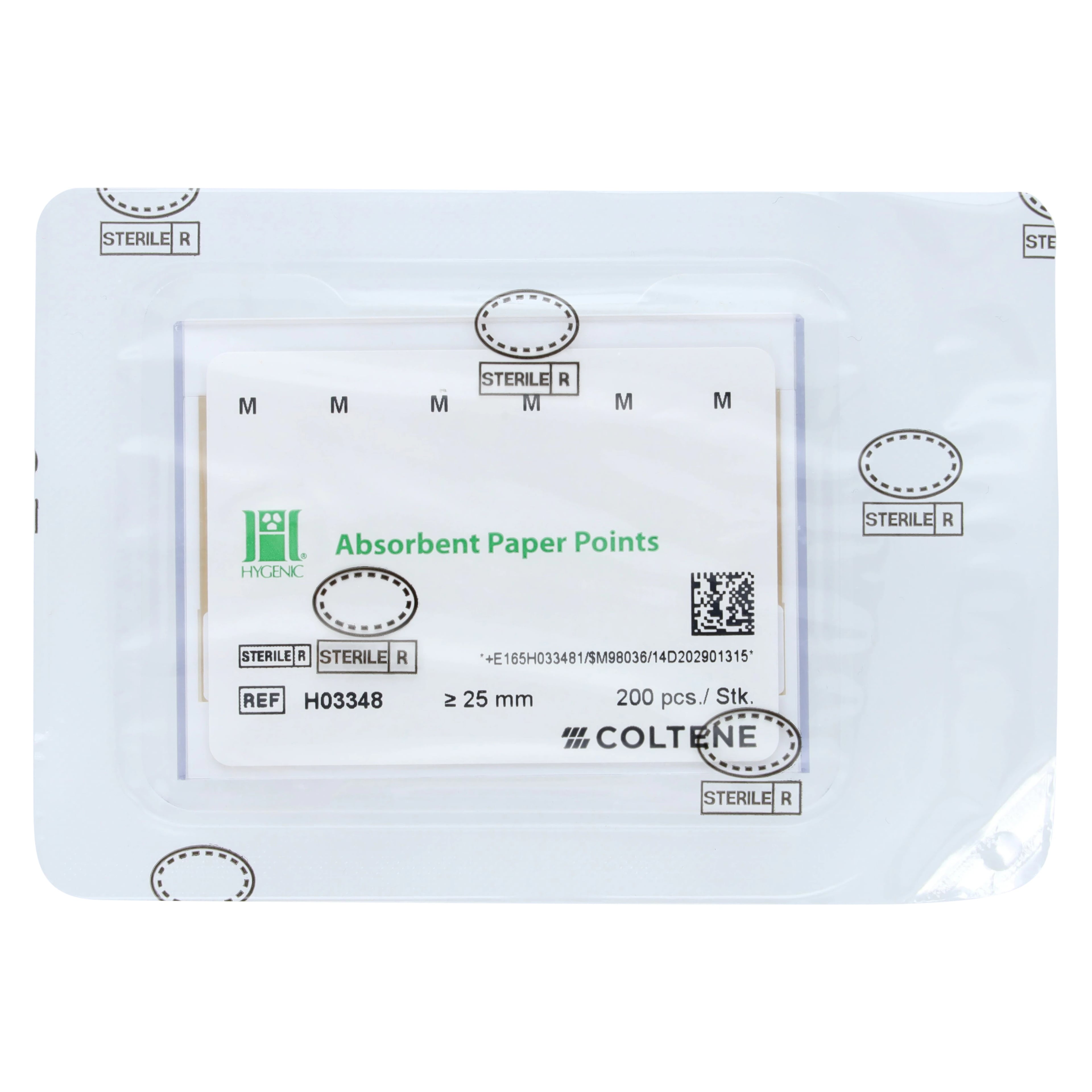 Hygenic Absorbent Paper Points, Medium, White, Bulk Package, 200/Box, H03348