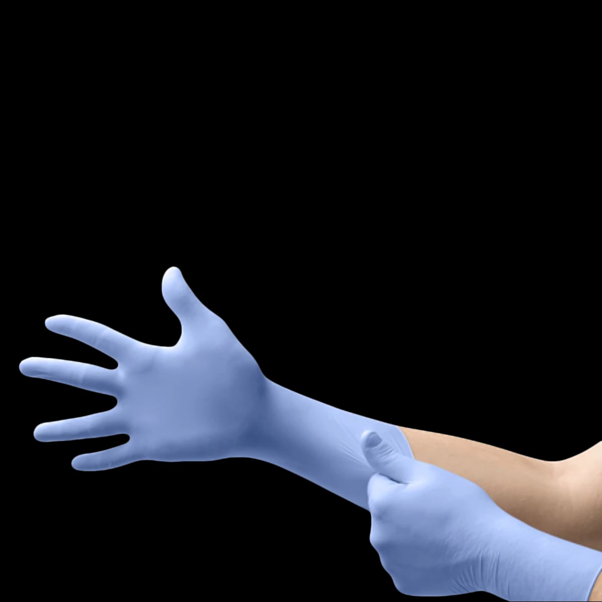MICROFLEX FreeForm EC FFE-775 Nitrile Exam Gloves, Powder Free, Non-Sterile, Extended Cuff, Textured Fingertips, XX-Large, Blue, 50/Box