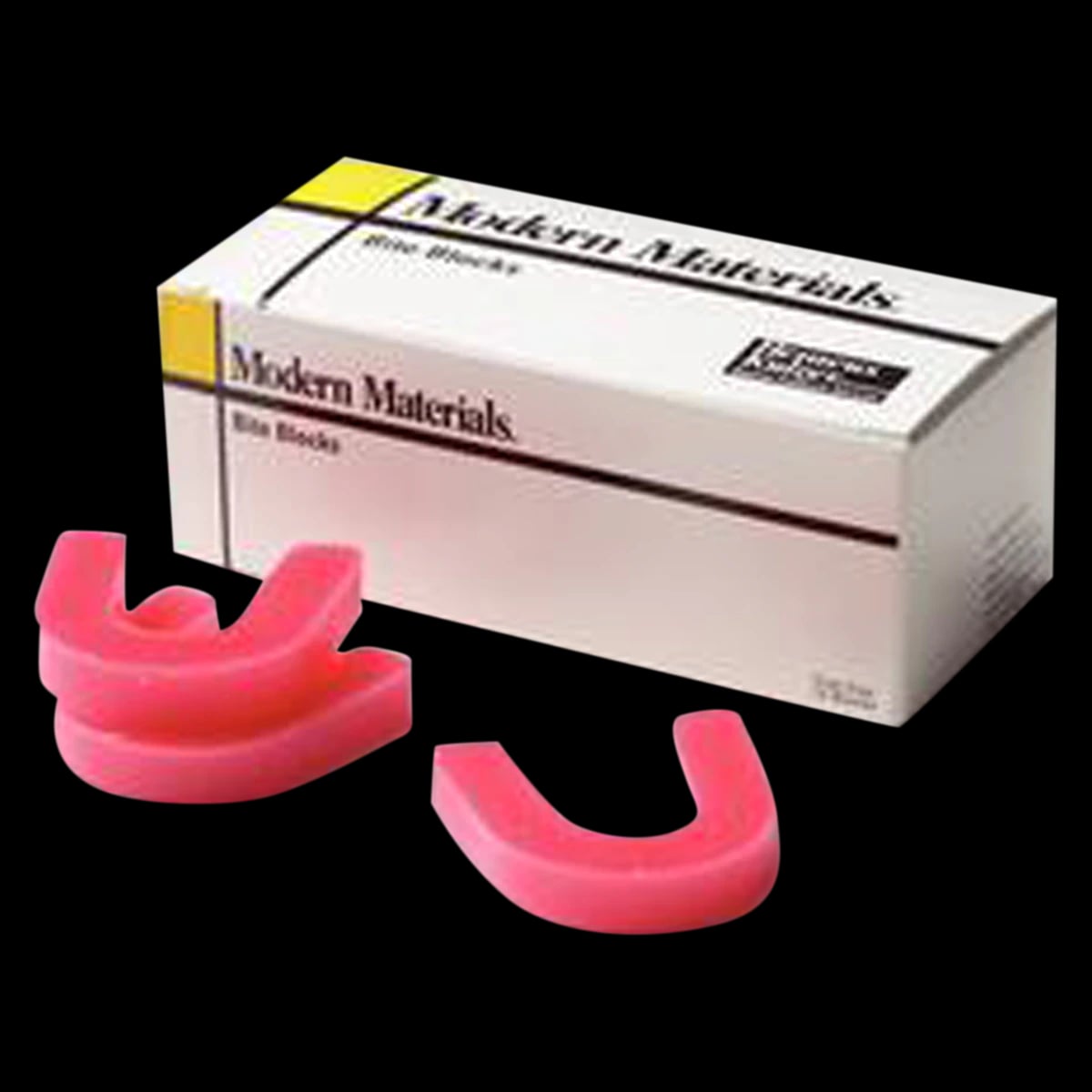 Modern Materials Bite Blocks, Hard, Pink, Trial Package, 12/Pkg, 50095492