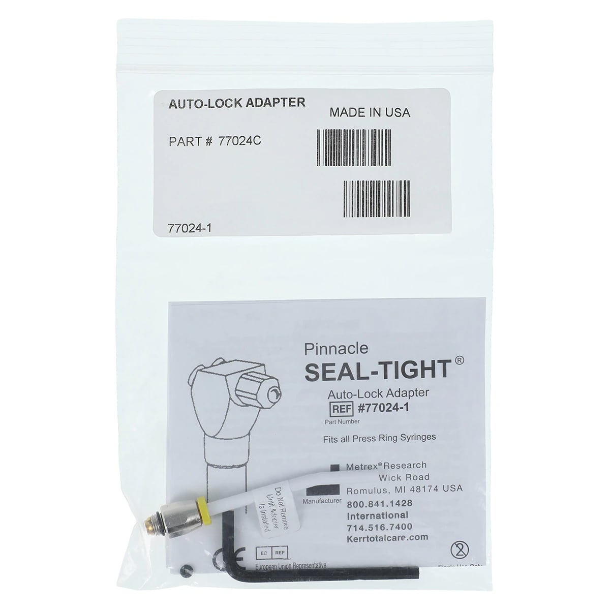 Seal-Tight® Auto-Lock Adapter Type "P" (Press Ring Style) for Air/Water Syringes, 1/Pk, Model 77024-1