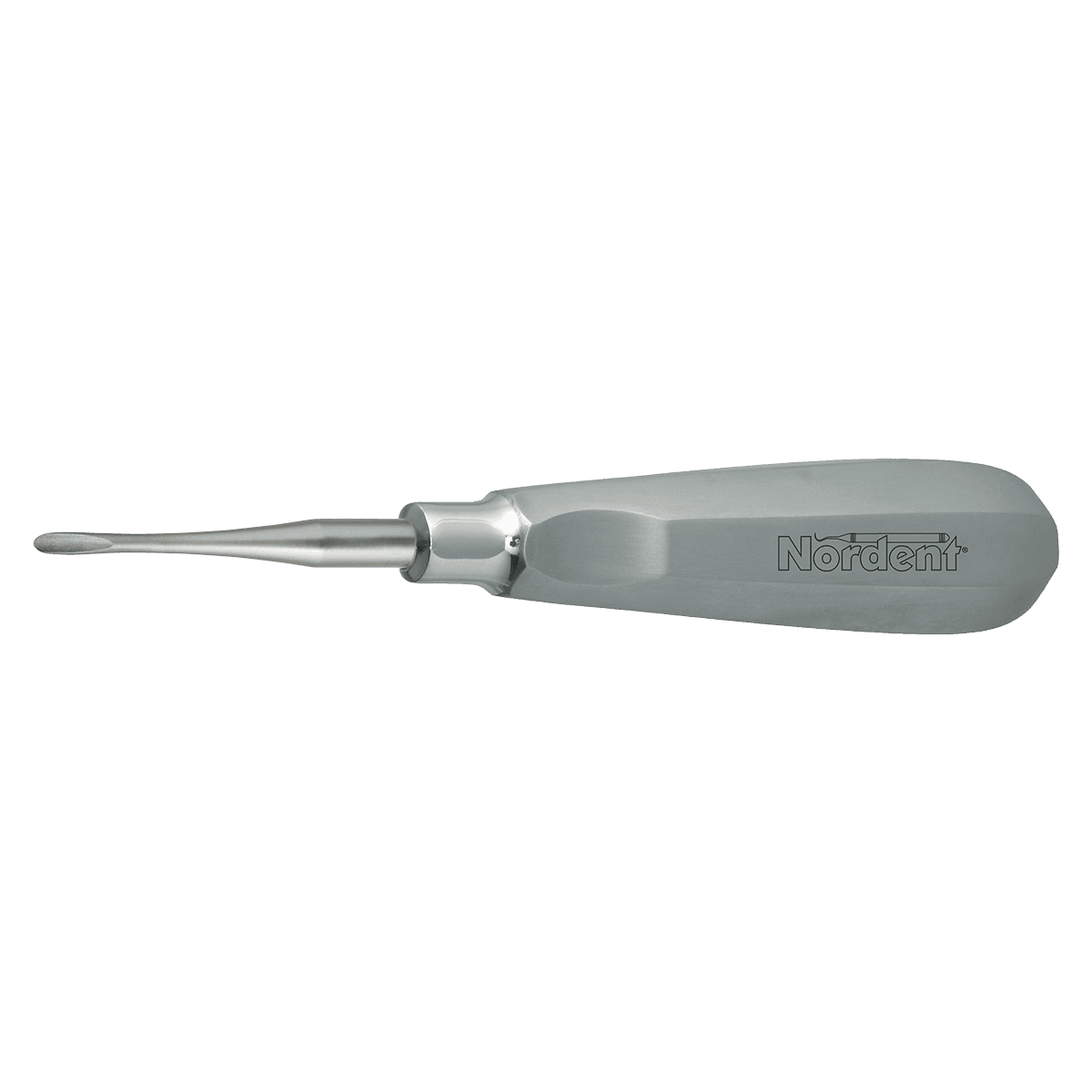 Nordent #81 Modified Apexo Straight Surgical Elevator, Single End, 3.0mm Blade, Stainless Steel, #201 Handle