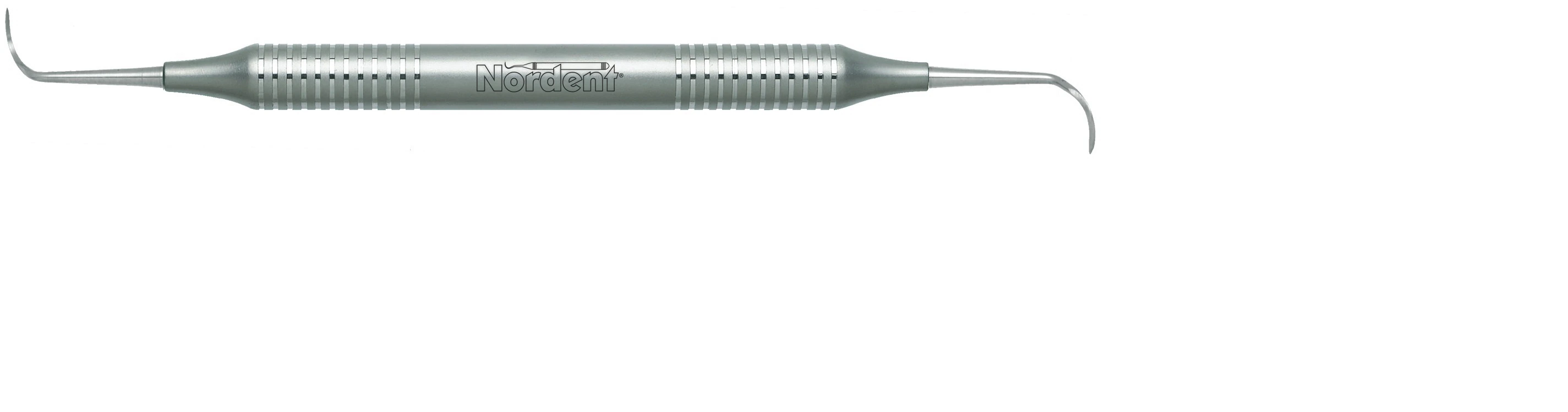 Nordent #2 Offset Universal Sickle Posterior Scaler, Double-Ended, DuraLite Round Handle, RESCN2