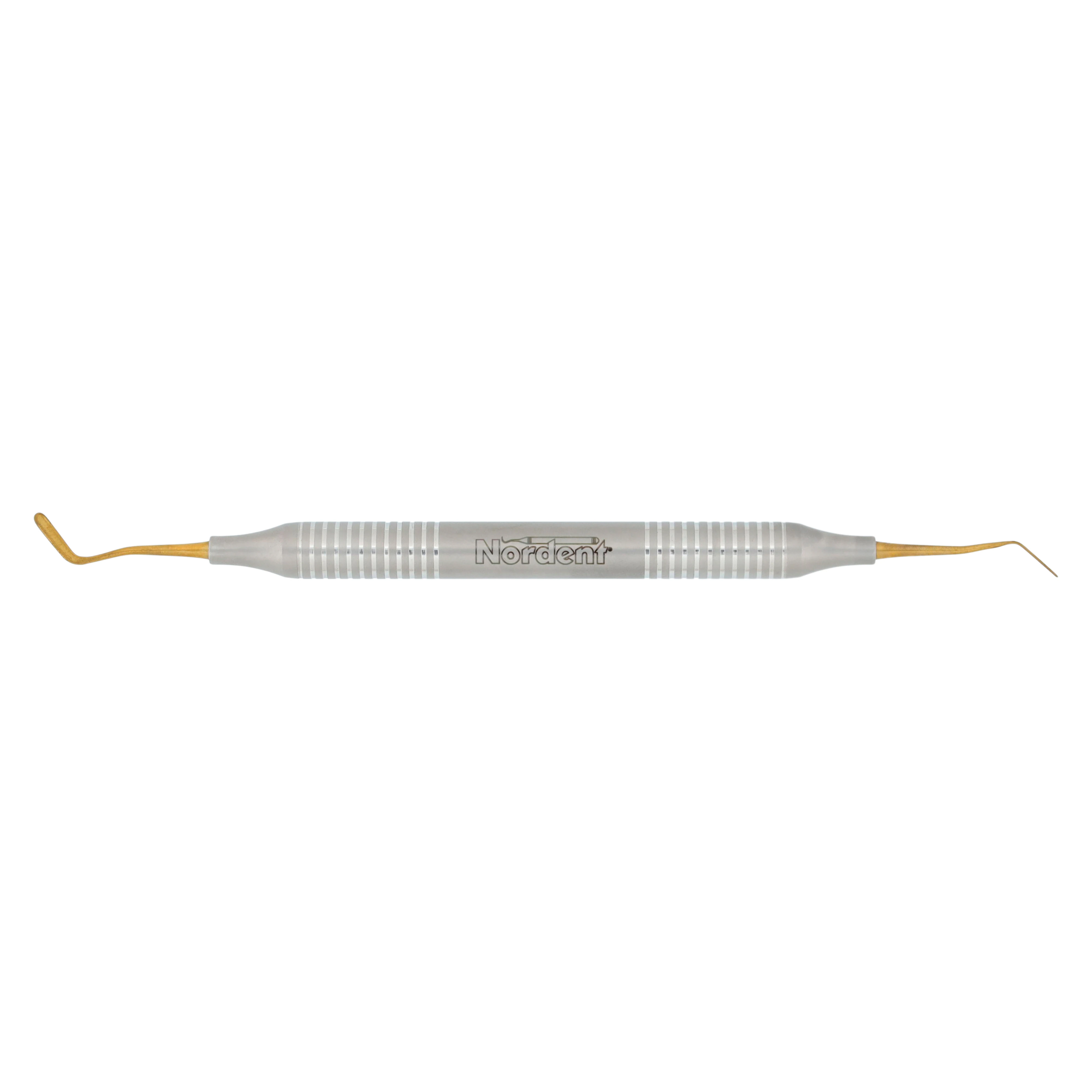 Nordent Composite Placement Instrument, Double-Ended Double Paddle #39, Titanium-Nitride Coated, DuraLite Round Handle, REPFI39T
