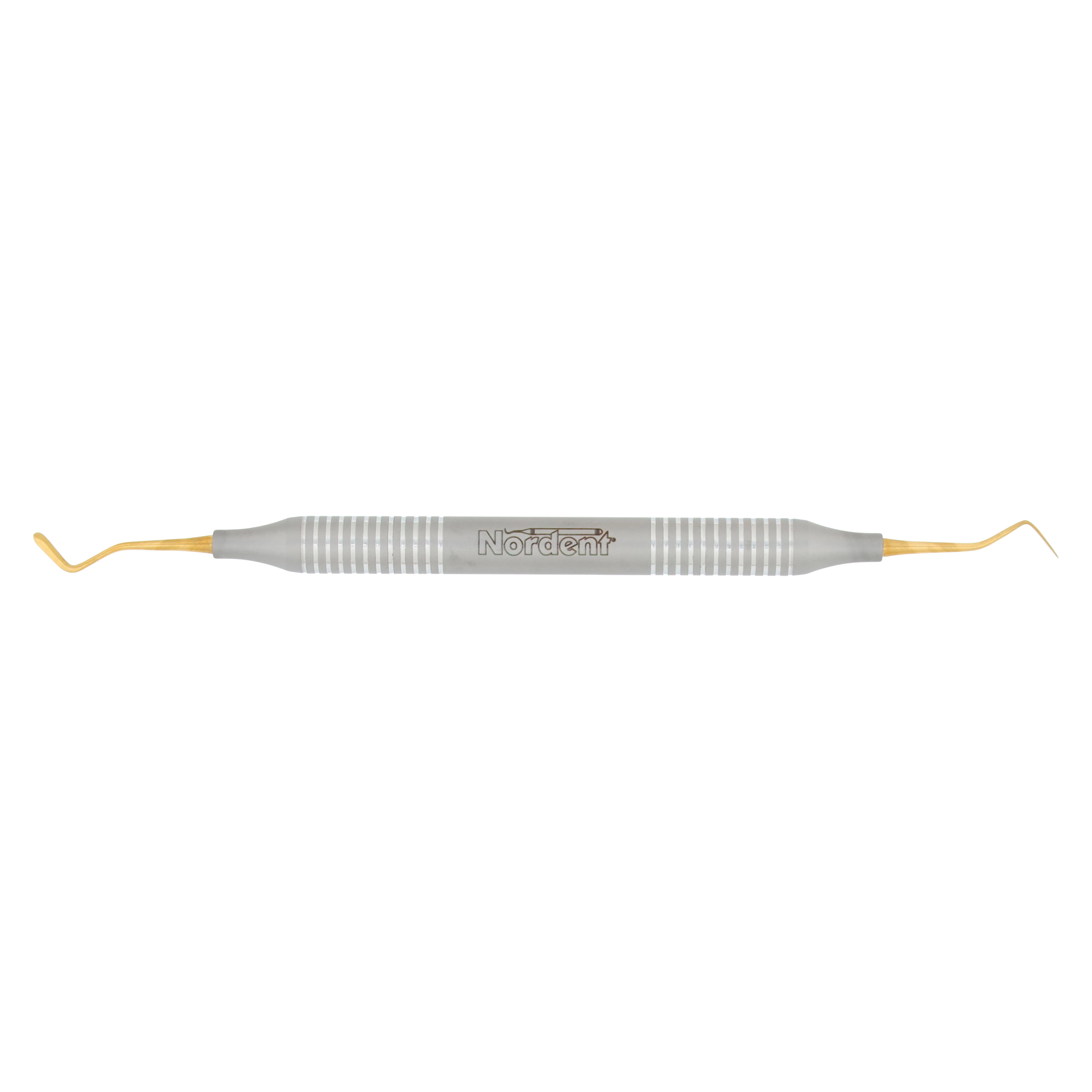 Nordent Composite Placement Instrument, #40T, Double Paddle, Titanium Nitride Coated, DuraLite Round Handle, Stainless Steel, Double End, REPFI40T