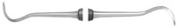 Nordent Universal Offset Sickle Scaler, Double-Ended, NMJ (R138), DuraLite ColorRings Handle, 0.8 mm Blade
