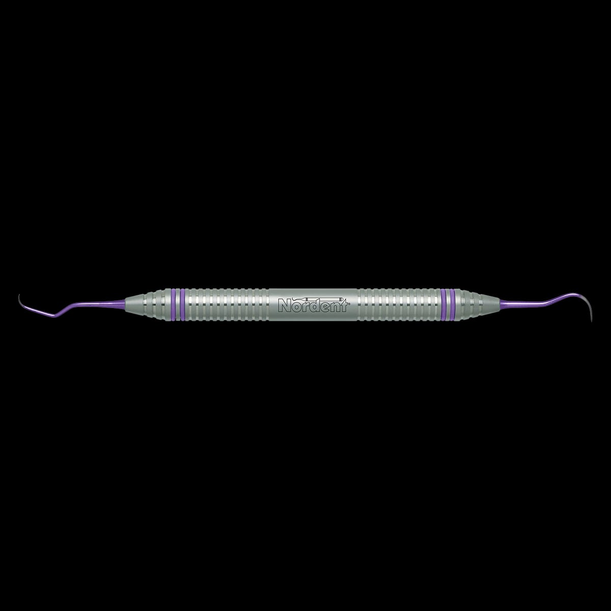 ImplaMate Titanium Implant Scaler, N137 Anterior Scalette, Double End, DuraLite ColorRings Handle, CEISN137M