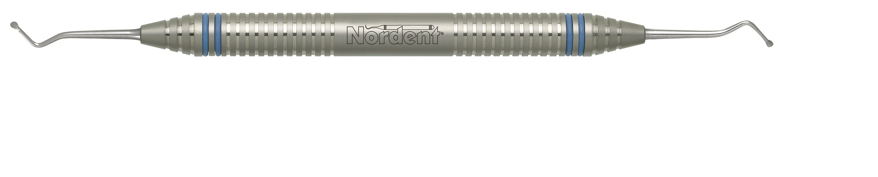 Nordent Excavator DE Spoon #2 (Size #18), Double End, 1.6mm, DuraLite ColorRings Handle