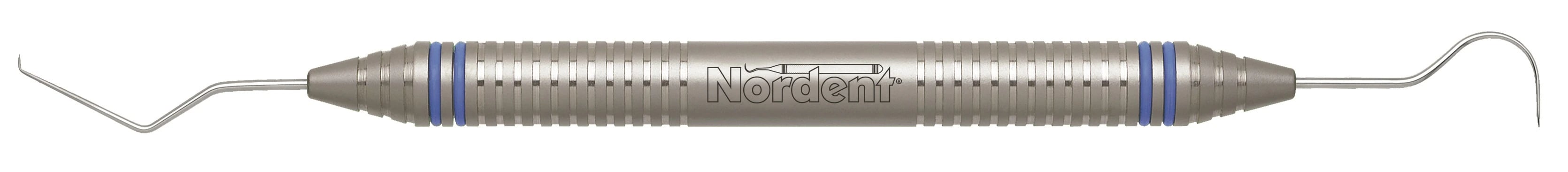 Nordent Double-Ended Dental Explorer, Tufts #17-23, DuraLite ColorRings Handle, Stainless Steel