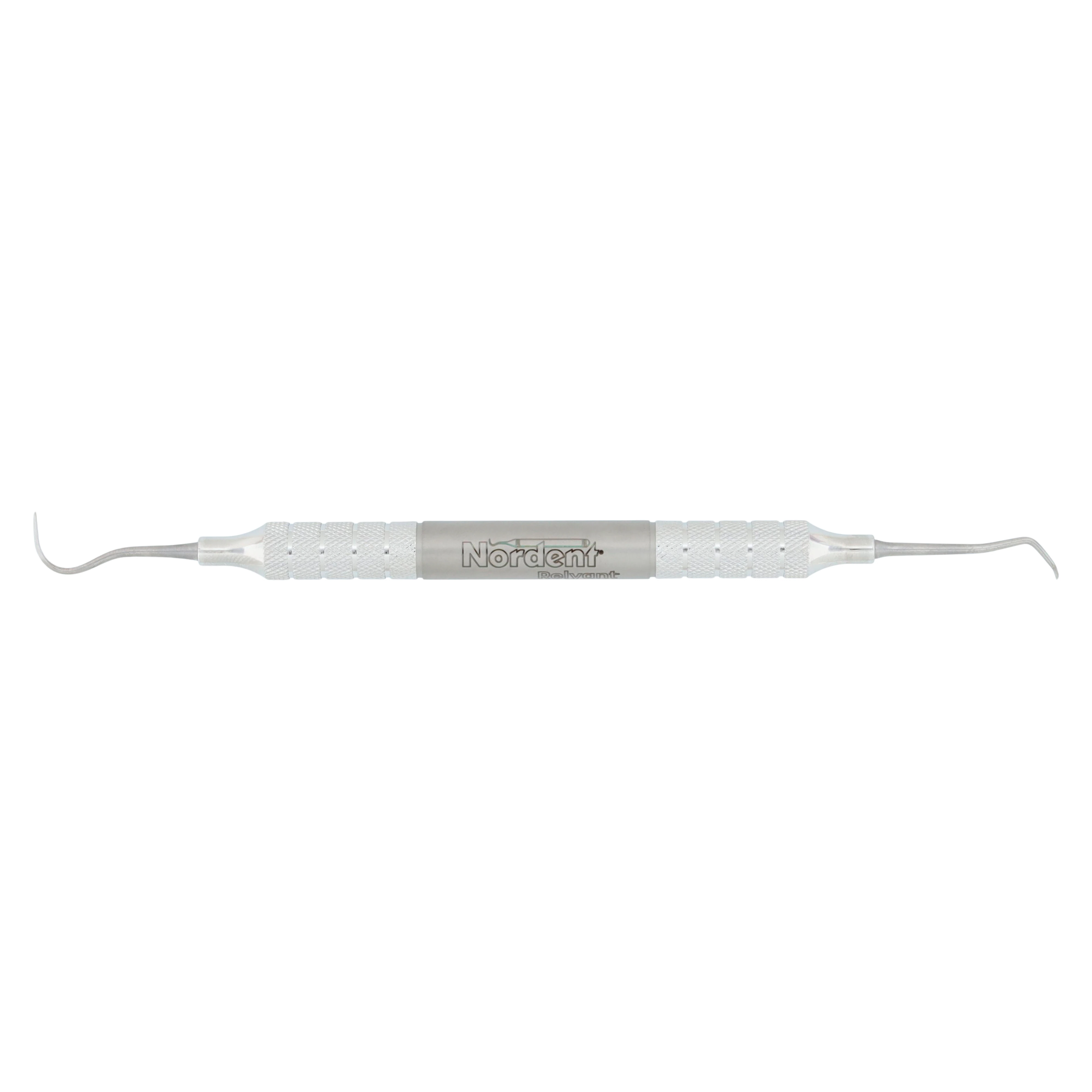 Relyant Scaler, Double End, N5 Sickle / #1 Contra-Angle Spoon, Relyant #6 Handle, Satin Stainless Steel