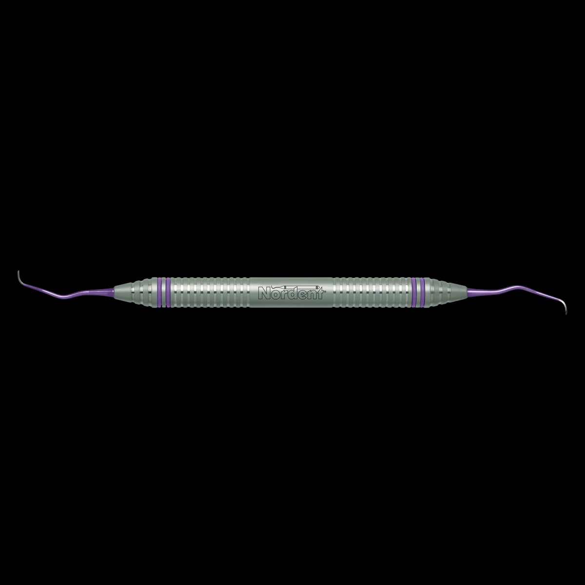 ImplaMate Titanium Implant Scaler, Double-Ended, Langer #1-2 Micro Mini, DuraLite ColorRings, CEISLN1-2MM