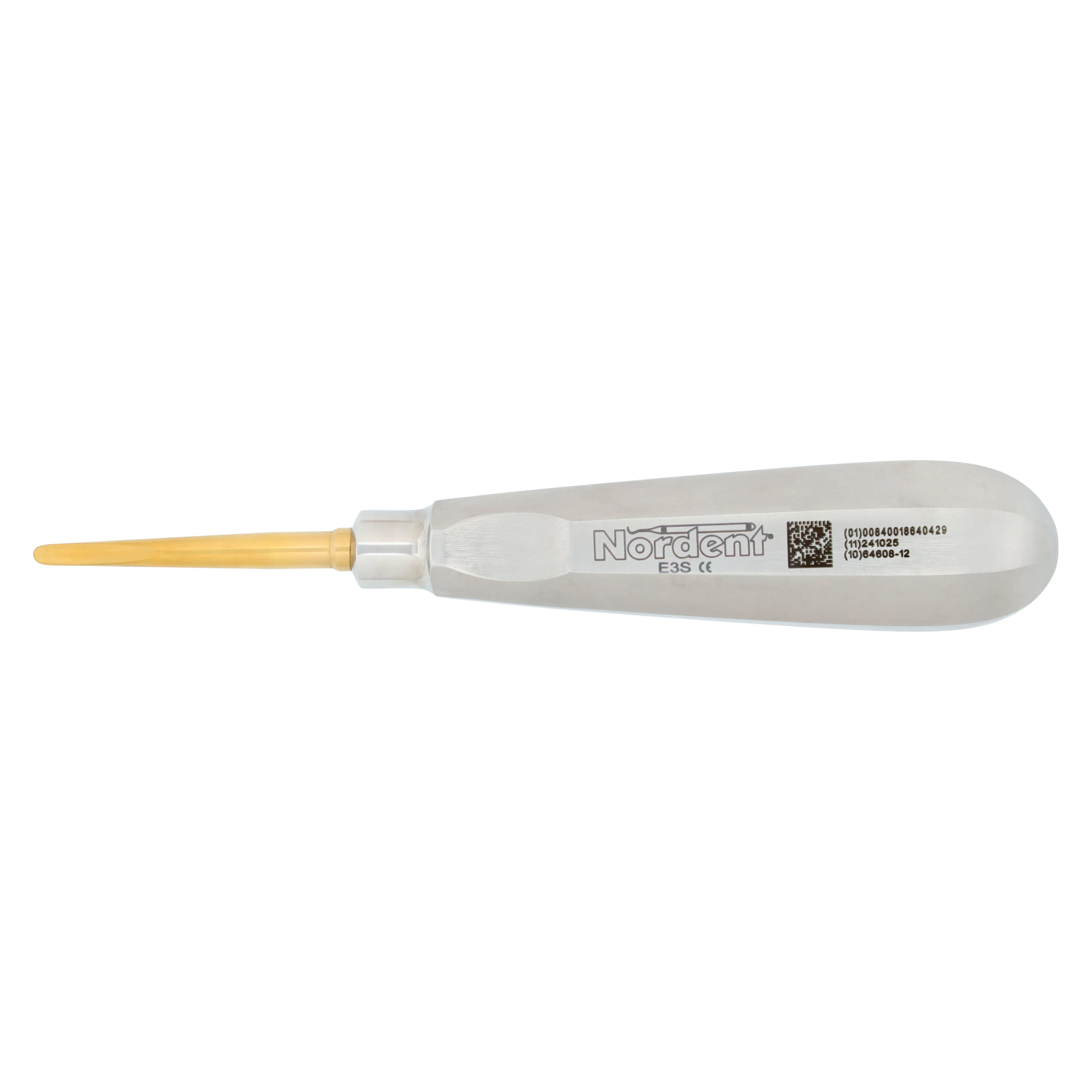 Nordent Luxation Elevator, #3S, Straight, 3 mm, Titanium Nitride Coated, Single End
