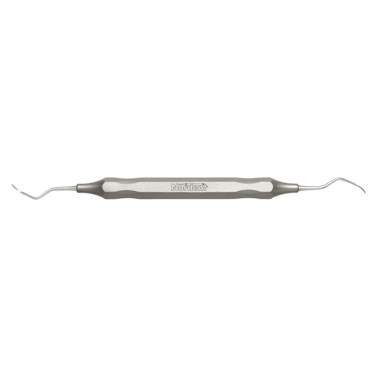 Nordent Sickle Scaler #204, Posterior, Double End, DuraLite Hexagonal Handle, Stainless Steel