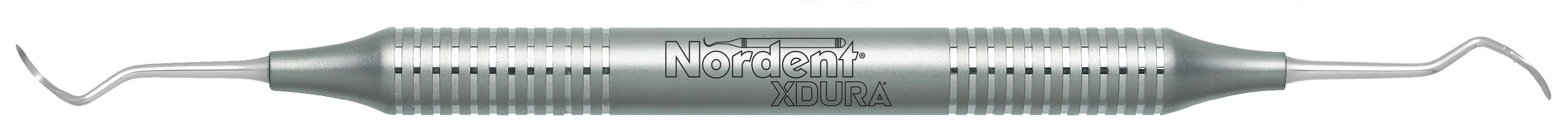 Nordent XDURA Posterior Sickle Scaler #204S, Double-Ended, DuraLite Round Handle, Stainless Steel, RENS204S