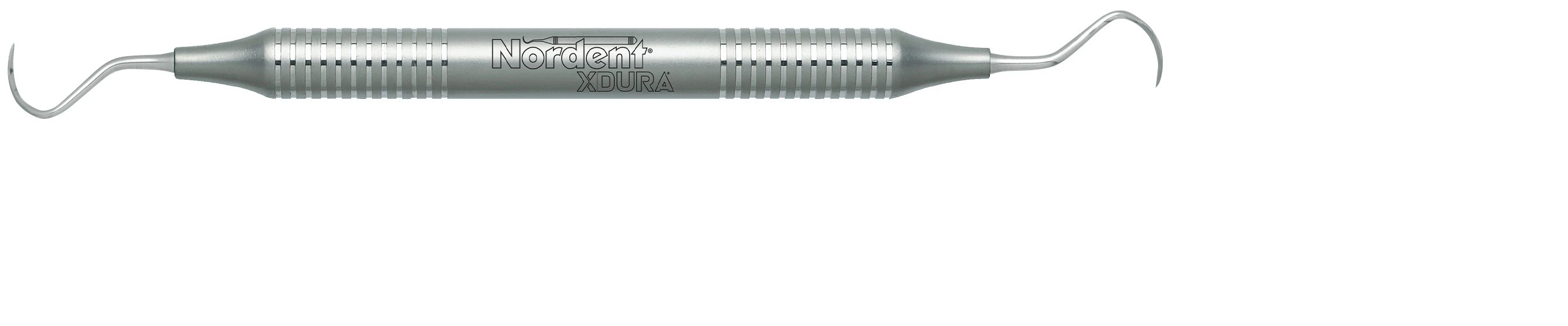 Nordent XDURA N129 Universal Anterior/Posterior Sickle Scaler, Double End, DuraLite Round Handle