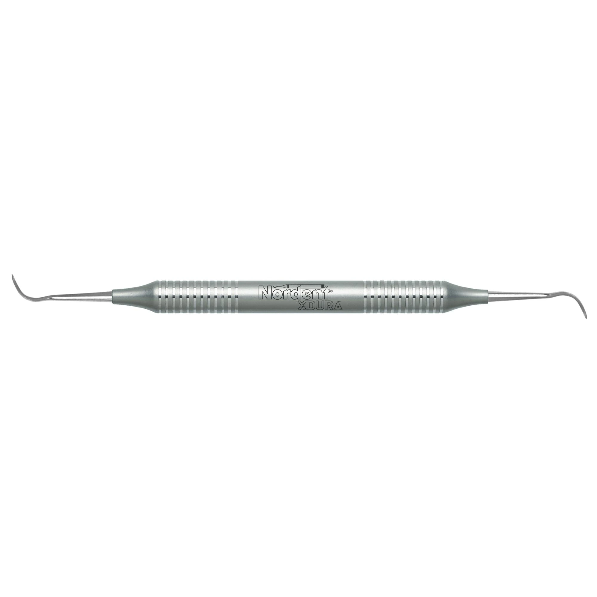 Nordent XDURA Universal Sickle Scaler #4, Posterior Offset, Double-End, DuraLite Round Handle, RENSN4