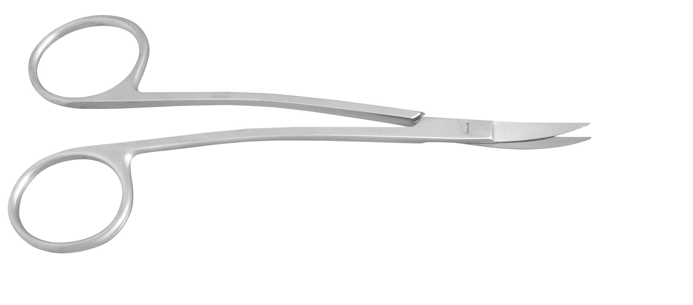 Nordent 314 LaGrange Surgical Scissors, Curved, One Serrated Blade, Stainless Steel, 4-1/2" (115 mm)