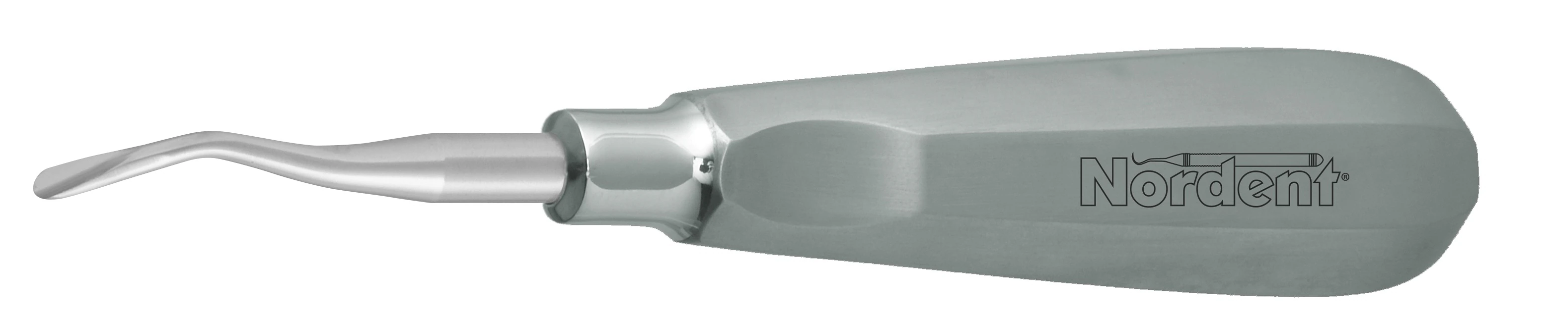 Nordent #77R Stainless Steel Back-Action Surgical Elevator with Thumb Grip Handle, 3.7mm Blade